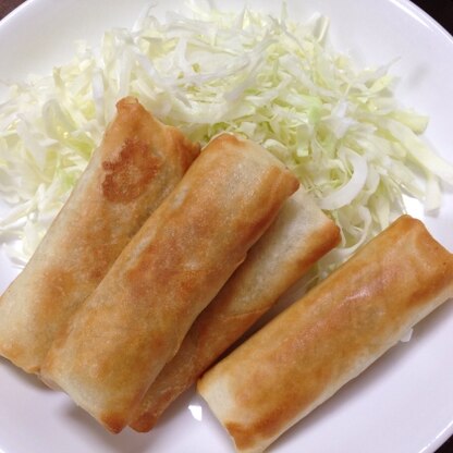 春雨入りの春巻、大好きです♡
春雨に他の材料の味が染みておいしいですよね(^O^)